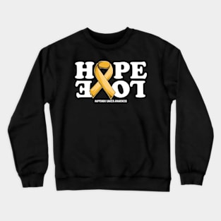 Appendix Cancer Support | Amber Ribbon Squad Support Appendix cancer awareness Crewneck Sweatshirt